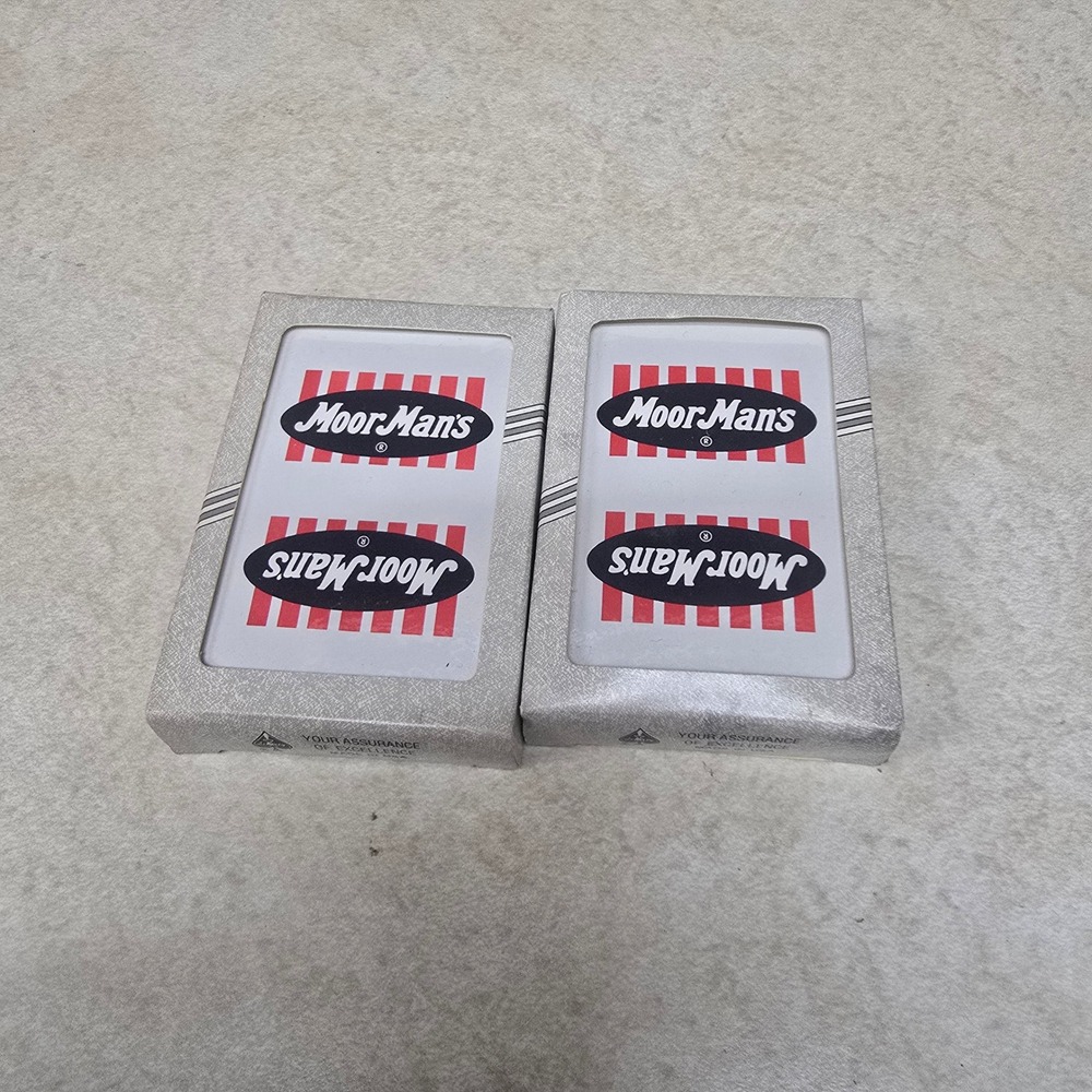 Vintage MoorMan's Advertising Playing Cards 2 Decks Liberty Poker Made in USA